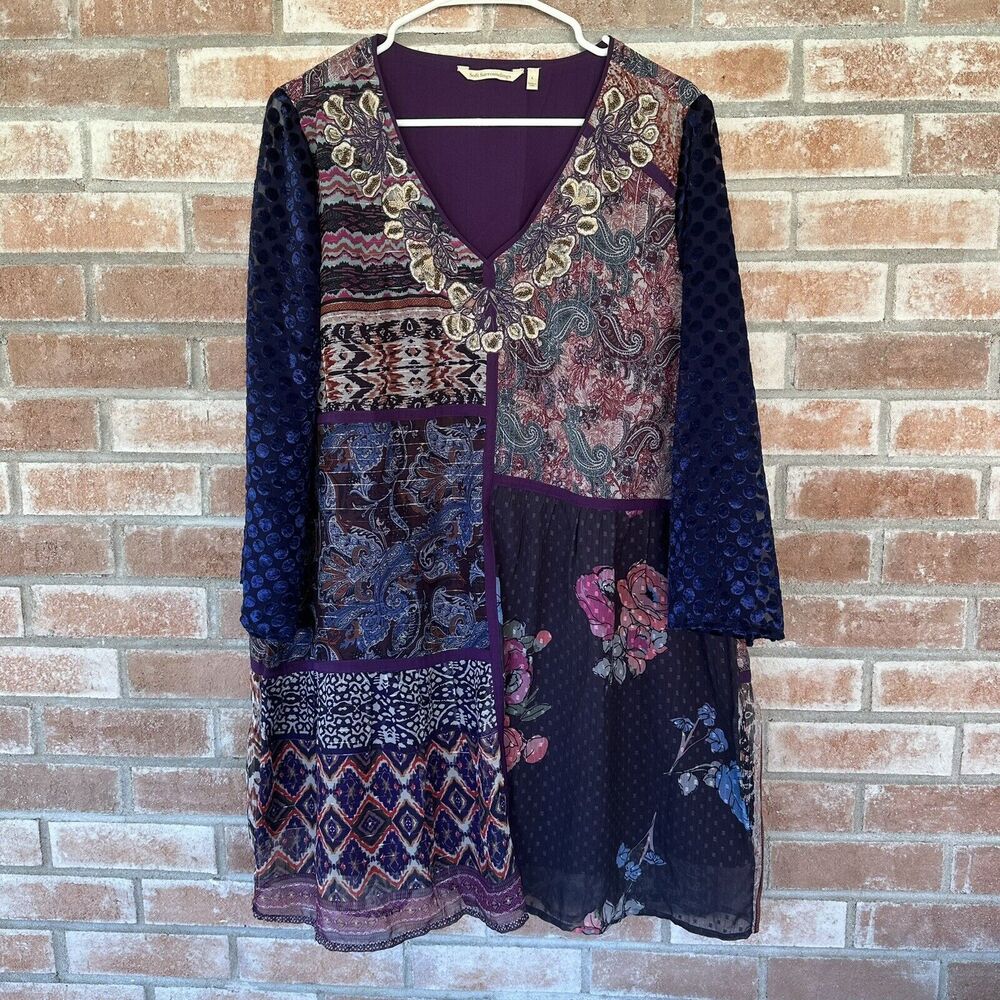 Soft Surroundings Patterned Embroidered Patchwork Tunic - Picture 2 of 8